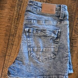 BKE Faded Blue Denim Shorts